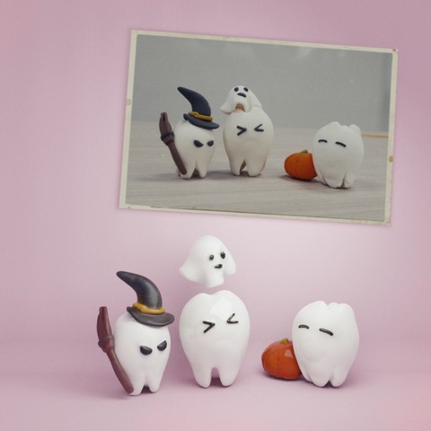 halloween teeths art cute 3D print model - Mito3D