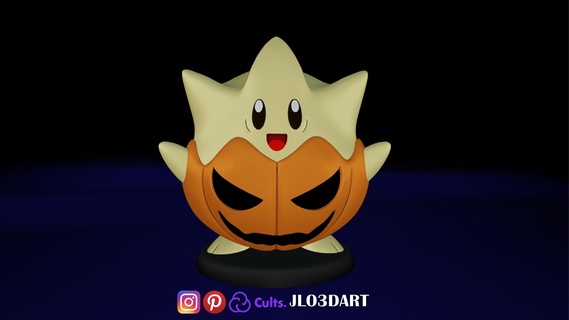 Halloween togepi Pokémon créature sculptures Pikachu figurine caractèreamour mignonne 3d print model - Mito3D