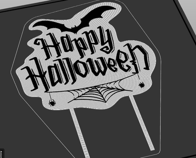 Halloween topper peur octobre fantôme 3d print model - Mito3D