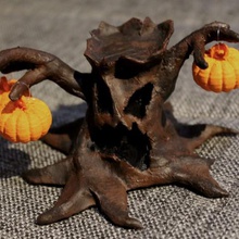 halloween árvore de abóboras vários escultura 3d print model - Mito3D