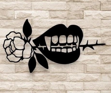 Halloween vampire Rose effrayant citrouille mur art décor horreur Festival heureux Château tombe Cadre ender fleur baiser 3d print model - Mito3D