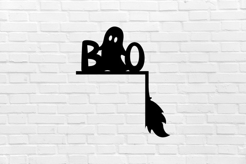 halloween wall decoration boo door ghost broom witch scary cemetery decor mural art sculpture ornamentation home interior design furniture cool elegant 3d print model - Mito3D