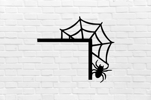 Halloween parete decorazione ragno ragnatela porta strega spaventoso cimitero arredamento murale arte scultura ornamento casa interni design mobilia freddo elegante 3d print model - Mito3D