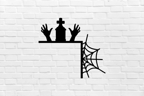 halloween wall decoration zombie grave cemetery canvas ariagn e witch scary decor mural art sculpture ornamentation home interior design furniture cool elegant 3d print model - Mito3D