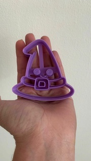 Bruxas bruxa biscoito cortador chapéu Kawaii 3d print model - Mito3D