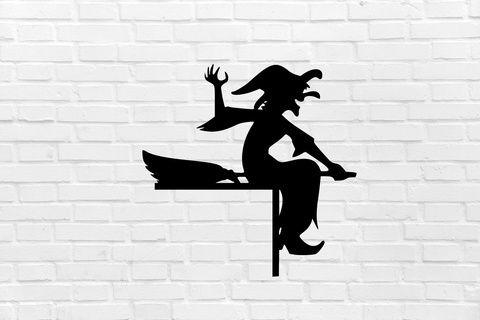 Halloween sorcière porte mur décoration 3d print model - Mito3D