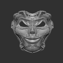 Halloween cerniere maschera 3d print model - Mito3D
