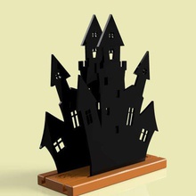 halloween castello tovagliolo box 1 vari anello di tovaglioli 3d print model - Mito3D