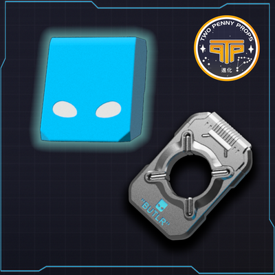 halo ''butlr'' ai + chip 2 two penny props odst cosplay helmet cortana 3d print model - Mito3D