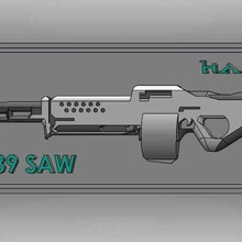 halo - osar 3d fashion keychain scale weapon rifle machine gun ornament 3d print model - Mito3D