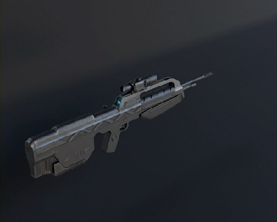 aureola 3 batalla rifle 3d impresión archivos infinito ma40 asalto Maestro jefe pistola cosplay 3d print model - Mito3D