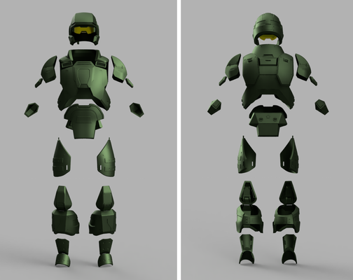 aréola 3 marinho armaduras cosplay 405th masterchief brinquedo espartano alcance infinito mkiv mk4 guerras 3d print model - Mito3D