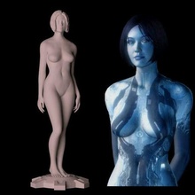 alone 4 cortana statua figura donna 3d print model - Mito3D