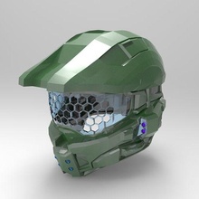 halo 4 helmet size game master chief 3d print model - Mito3D
