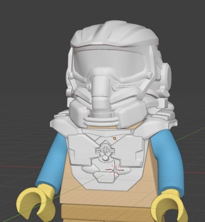 halo aviator minifigure sci-fi highpoly 3d print model - Mito3D