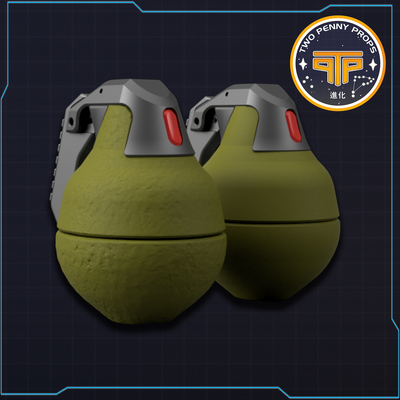 halo ce frag halp master chief two penny props cosplay grenade marine 3d print model - Mito3D