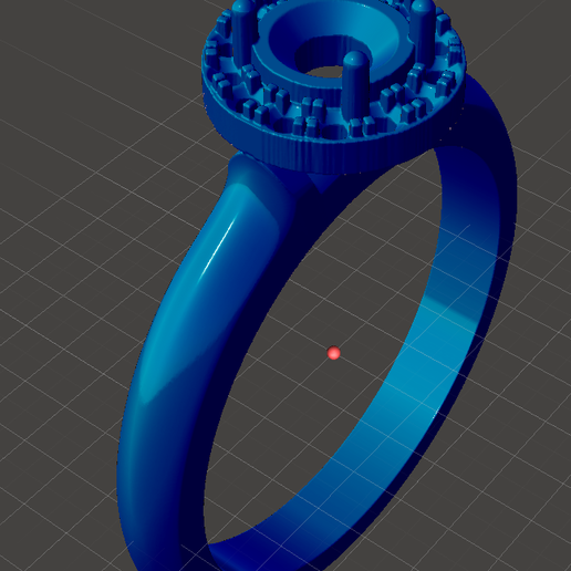 halo engagement ring jewelry 3D print model - Mito3D