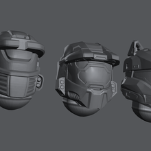 Halo têtes 40k espace marines 3d print model - Mito3D