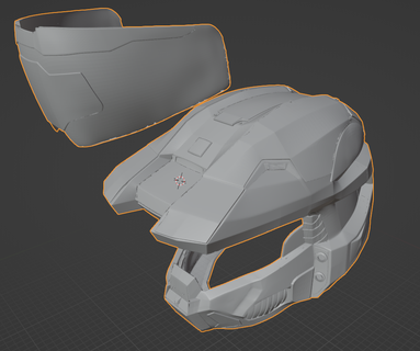 aréola capacete mestre chefe 2 3d print model - Mito3D