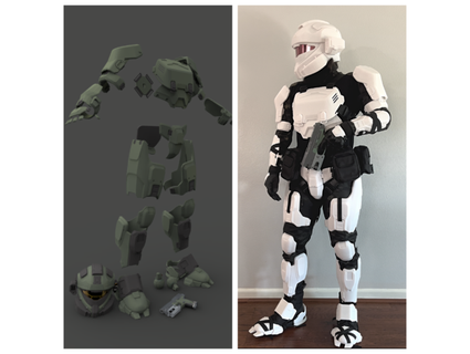 aureola infinito armadura vídeo juegos Hola juegosxcults 3d print model - Mito3D