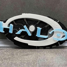 halo keychain gadget door lids portfolios logo 3d print model - Mito3D
