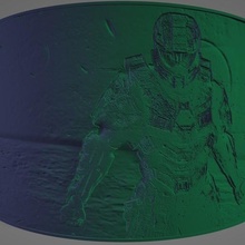 Halo lithophane Jeu Maître chef Xbox 3d print model - Mito3D