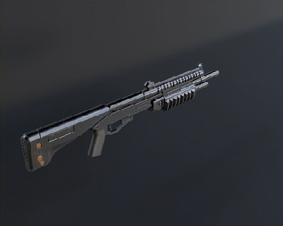 Halo m90 fusil pompe 3d impression dossiers infini bataille ma40 agression Maître chef 3 pistolet cosplay 3d print model - Mito3D