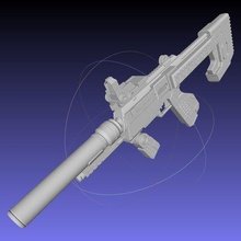 halo odst smg assembly prepared working holosight art 3d-printing replica cosplay weapon gun scifi videogame halo-odst magazine optics light 3d print model - Mito3D