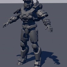 halo reach jorge 052 various armor sculpture articulated body noble team toy 3d print model - Mito3D