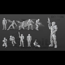 halo spartan iv figure set 01 art tags printable print sci fi sci-fi scifi soldier weapon man gun pose military character statue 3d print model - Mito3D