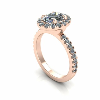 Halo mariage bague r1 bracelet solitaire bijoux diamant saphir or boucle d'oreille personnage art 3d print model - Mito3D