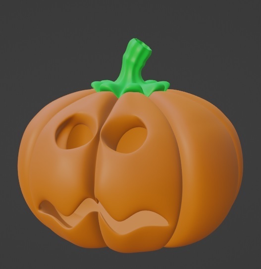 Halloween stupide citrouille décor drôle 3D print model - Mito3D