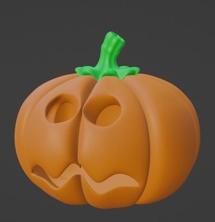 haloween dumb pumpkin halloween decor pumpkin dumb pumpkin halloween funny pumpkin funny decor  3d print model - Mito3D