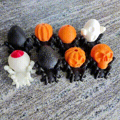 Bruxas aranha apito doce recipiente chupa chups brinquedo abóbora fantasma crânio olho doces decoração 3d print model - Mito3D