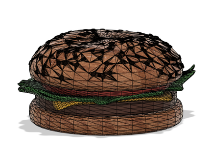 Hamburger aliments broyeur cannabis Burger art collectable 3d print model - Mito3D