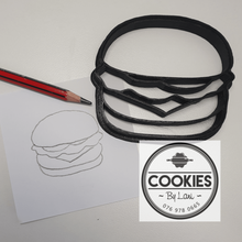 hamburger cortador de cookie ferramenta 3d print model - Mito3D