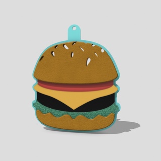 Hamburger anahtarlık emoji Sanat kolye anahtar ev cep 3d print model - Mito3D