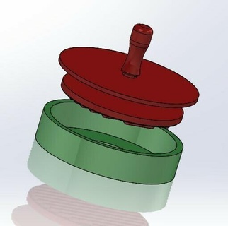 Hamburger basın vol2 çift yan Tracy et ince parçalayıcı parçalamak çökmek püre ezici kalıp tasarımcı burger hırka şekillendirme 3d print model - Mito3D