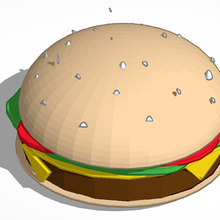 hamburguesa realista cuidado comida Arte real pan molde queso 3d print model - Mito3D