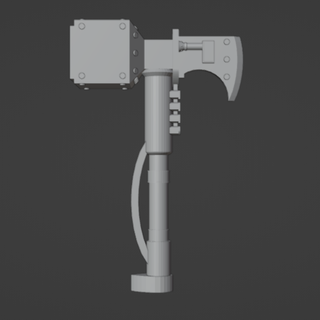 hammer-axe weapon metal warrior lover warhammer 40k space marines melee hammer axe iron 3d print model - Mito3D