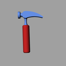 Hammer Gadget Spielzeug 3d print model - Mito3D