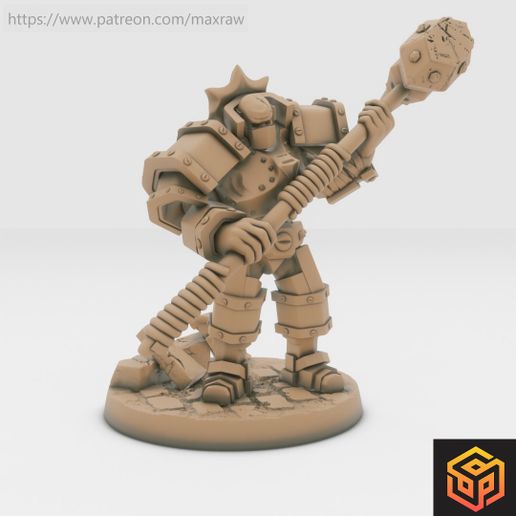 hammer guard robot tabletop warhammer 40k dnd dragons mecha fdm miniature tank battle 3D print model - Mito3D