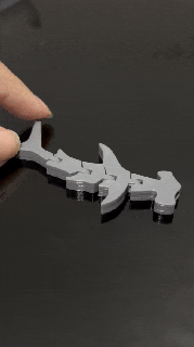 hammerhead shark keychain 3d print model - Mito3D