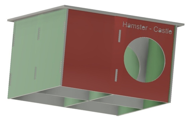 hamster haus ii gehäuse zuhause haus käfig haustiere tiere 3d print model - Mito3D