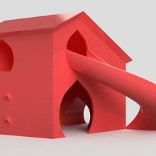 hamster house slide home floor mini pet pets small tiny 3d print model - Mito3D