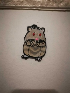 hamster keychain cute animal 3d print model - Mito3D