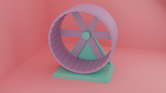hamster wheel decoration toy 3d print model - Mito3D