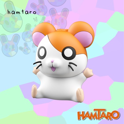 hamtaro anime brinquedo rato fofa animal dividido 3d print model - Mito3D