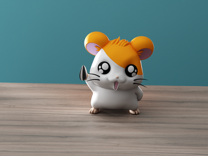 hamtaro Sonnenblume Samen Karikatur alt Hamster Netzwerk ham 3d print model - Mito3D