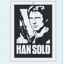 han solo - harrison ford a arte américa americana heróis star wars o ator personagem filme cinema decoração da parede 3d print model - Mito3D